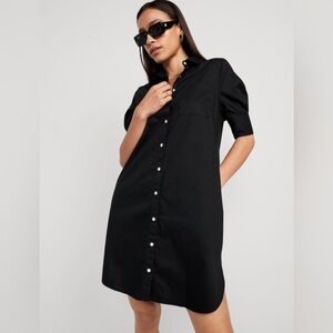 NWT! Black Short-Sleeve Shirt Dress for Women - Multiple Sizes 💛